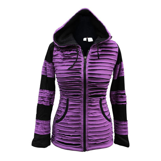 Women's Razor Cut Emo Gothic Lined Jacket