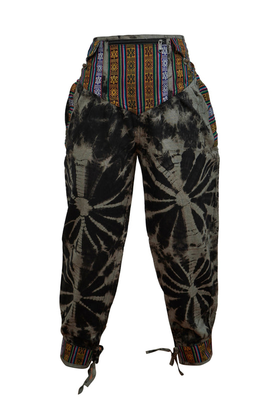 Womens Tie Dye Skirt Trouser Elastic Waist Hippie Pants