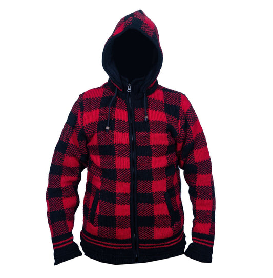 Men's Red & Black Checkered Lumberjack Jacket