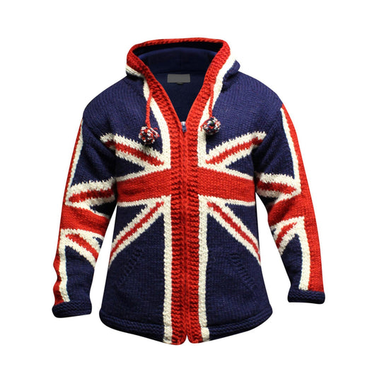 Men's Union Jack Knitted Wool Jacket