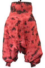 Tie Dye Harem Pants, Colourful Yoga Boho Baggy Trousers Hippie Clothes