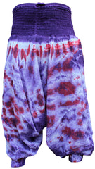 Tie Dye Harem Pants, Colourful Yoga Boho Baggy Trousers Hippie Clothes