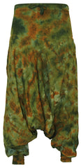 Tie Dye Harem Pants, Colourful Yoga Boho Baggy Trousers Hippie Clothes