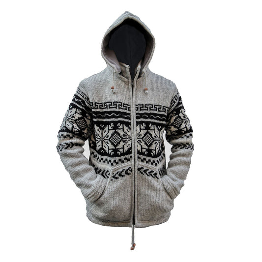 Men's High Neck Snow Flake Jumper