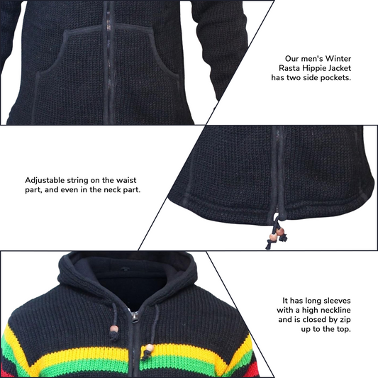 Men's Winter Rasta Hippie Jacket
