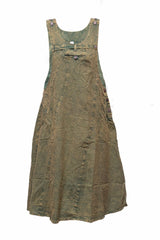 These 100% cotton, stonewashed pinafore dress is a classic design in an everyday styles that work anywhere and is very comfortable and stylish. It features 2 deep pockets and are a regular fit and comfortable to the body. They are very versatile, functional, and comfortable to wear. This lightweight breathable and comfortable pinafore dress with soft fabric can be layered with leggings and long sleeve tops for extra warmth. Available in Green, Orange, Black, Brown