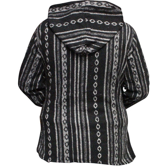 Women's Multicolored Hippie Pullover Hoodie Boho Baja