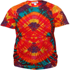 Our best selling staple unisex tie dye t-shirt. Nail the DIY tie-dye trend the easy way. Features a crew neck, drop shoulders, dad cut style in a soft, cotton. There are so many colours available in this bright and eye catching style that it'll be hard to decide what design to pick! 