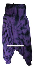 Tie Dye Harem Pants, Colourful Yoga Boho Baggy Trousers Hippie Clothes