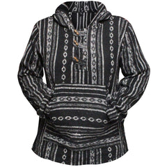 Women's Multicolored Hippie Pullover Hoodie Boho Baja