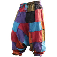 WOMEN PATCHWORK SUMMER FESTIVAL HIPPIE HAREM TROUSER