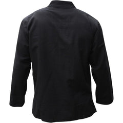 Mens Plain Hemp Band Collar Hippy Summer Light Tops Full Sleeve Grandad Shirt