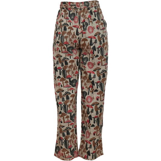 Womens Hippie Trouser Mushroom Print Harem Pants Elastic Waist Yoga Boho Pajama