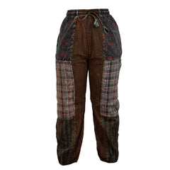 Womens Hippie Trousers Catch Stitch Patchwork Pants Festival Clothes