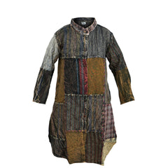 Womens Patchwork Hippie Summer Festival Long Shirt