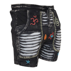 WOMEN FADED STONEWASHED CASUAL SUMMER PANT HOLIDAY HIPPIE SHORTS