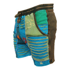 WOMEN FADED STONEWASHED CASUAL SUMMER PANT HOLIDAY HIPPIE SHORTS