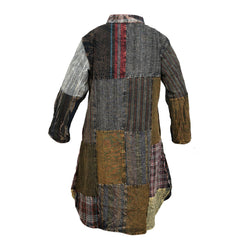 Womens Patchwork Hippie Summer Festival Long Shirt