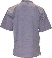 Mens Plain Cottton Grandad Shirt Short Sleeve Hippie Summer Casual Light Top