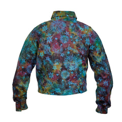 Womens Long Sleeve Tops Tie Dye Button Down Hippie Shirt