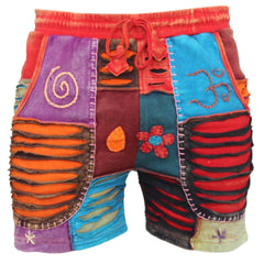 WOMEN FADED STONEWASHED CASUAL SUMMER PANT HOLIDAY HIPPIE SHORTS