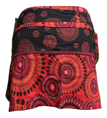 WOMEN REVERSIBLE BOTH SIDE WRAP ROUND HIPPIE POPPER SKIRTS