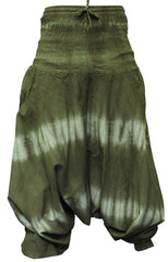 Tie Dye Harem Pants, Colourful Yoga Boho Baggy Trousers Hippie Clothes