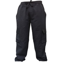MENS PLAIN COLOUR HEMP HIPPIE COMBAT TROUSERS