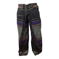 WOMEN MULTICOLOURED HIPPIE WRAP TROUSER PANTS