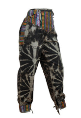 Womens Tie Dye Skirt Trouser Elastic Waist Hippie Pants