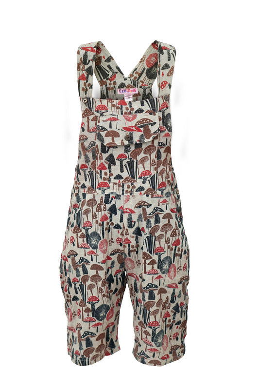Women's Short Dungarees Patchwork Cotton Hippie Summer Jumpsuits