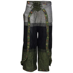 WOMEN MULTICOLOURED HIPPIE WRAP TROUSER PANTS