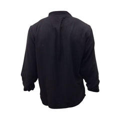 Men's Linen Collarless Grandad Shirt