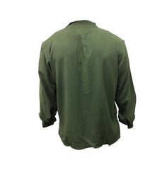 Men's Linen Collarless Grandad Shirt