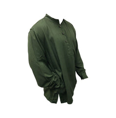 Men's Linen Collarless Grandad Shirt