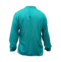 Men's Linen Collarless Grandad Shirt