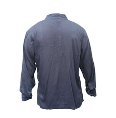 Men's Linen Collarless Grandad Shirt