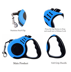 Retractable Pet Leash Anti-Slip Automatic Traction Rope