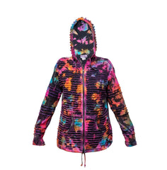 Women's Tie Dye Slashed Goth Hoodie