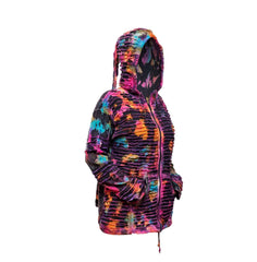 Women's Tie Dye Slashed Goth Hoodie