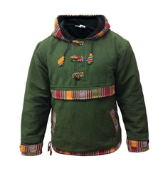 Unisex Woven Cotton Fleece Lined Pull Over