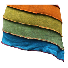 Women Stonewashed Rainbow Striped Cotton Hippie Boho Tank Top