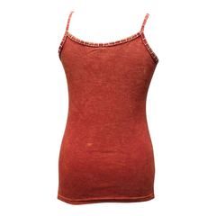 WOMEN COLOURFUL EMBROIDERED HIPPIE FESTIVAL TANK TOPS