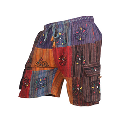 Ezhippie Men's Patchwork Comfortable Hippie Pants - Festival Summer Shorts