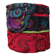 WOMEN REVERSIBLE BOTH SIDE WRAP ROUND HIPPIE POPPER SKIRTS