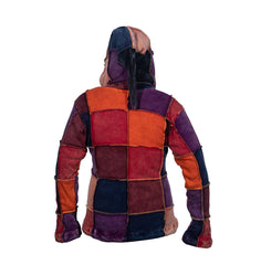 Women's Patchwork Floral Embroidery Hooded Jacket