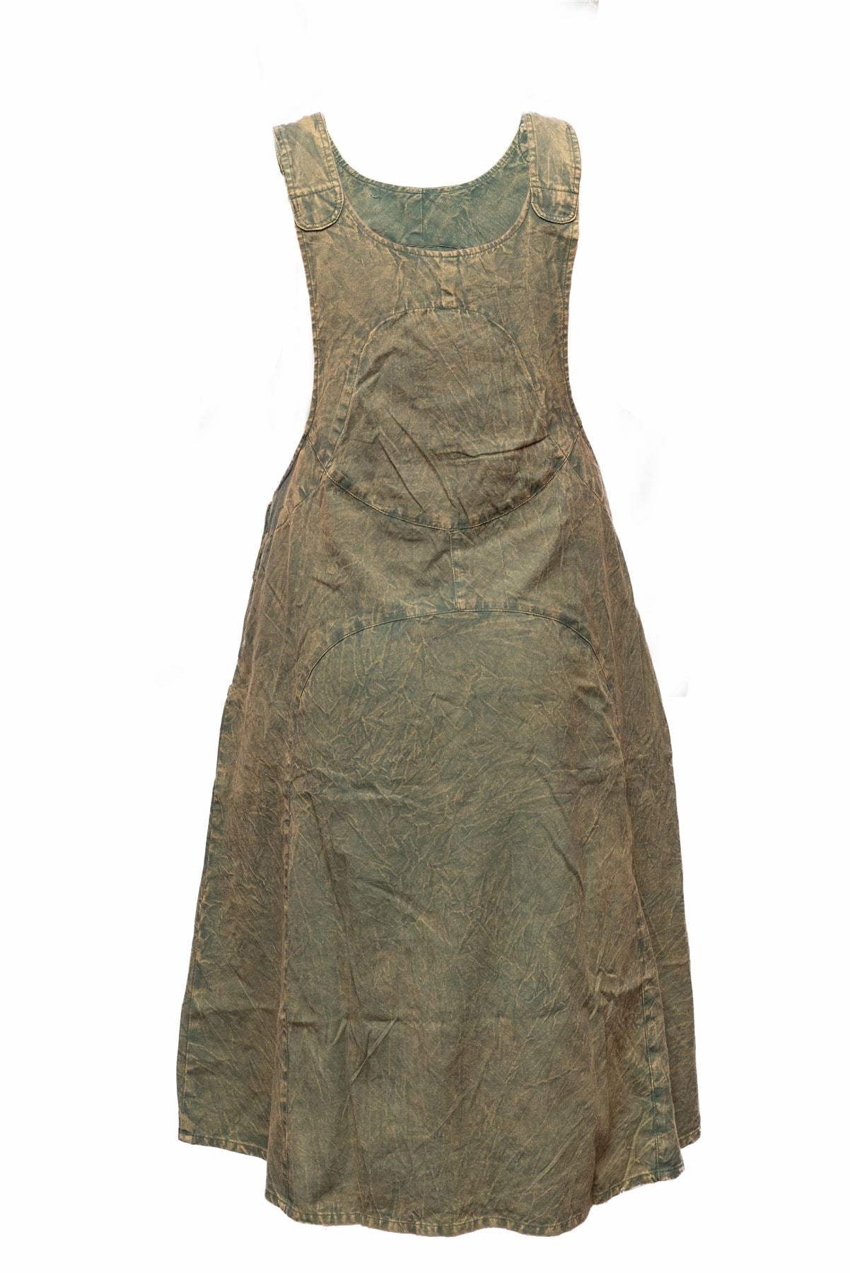 These 100% cotton, stonewashed pinafore dress is a classic design in an everyday styles that work anywhere and is very comfortable and stylish. It features 2 deep pockets and are a regular fit and comfortable to the body. They are very versatile, functional, and comfortable to wear. This lightweight breathable and comfortable pinafore dress with soft fabric can be layered with leggings and long sleeve tops for extra warmth. Available in Green, Orange, Black, Brown