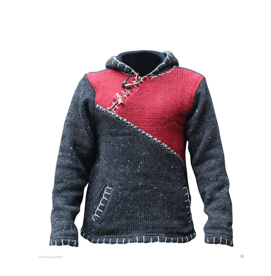 Men's Contrast Stitch Wool Pullover