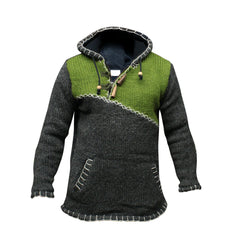 Men's Contrast Stitch Wool Pullover