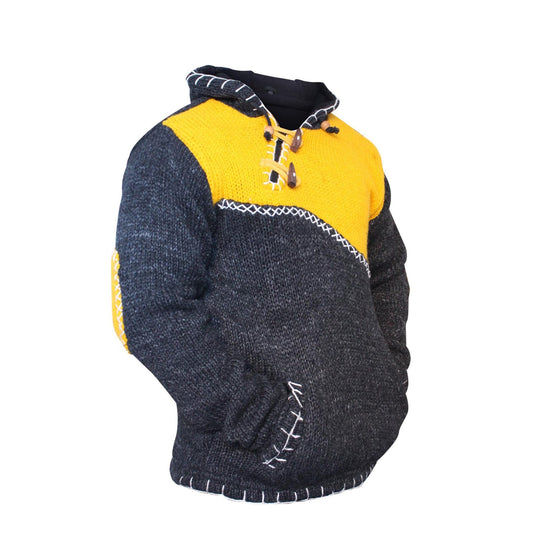 Men's Contrast Stitch Wool Pullover